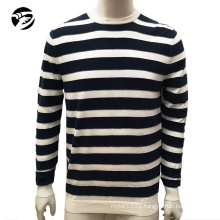 Fast Shipping Cotton super soft mens sweater cotton sweaters men Navy Striped knitwear sweater man